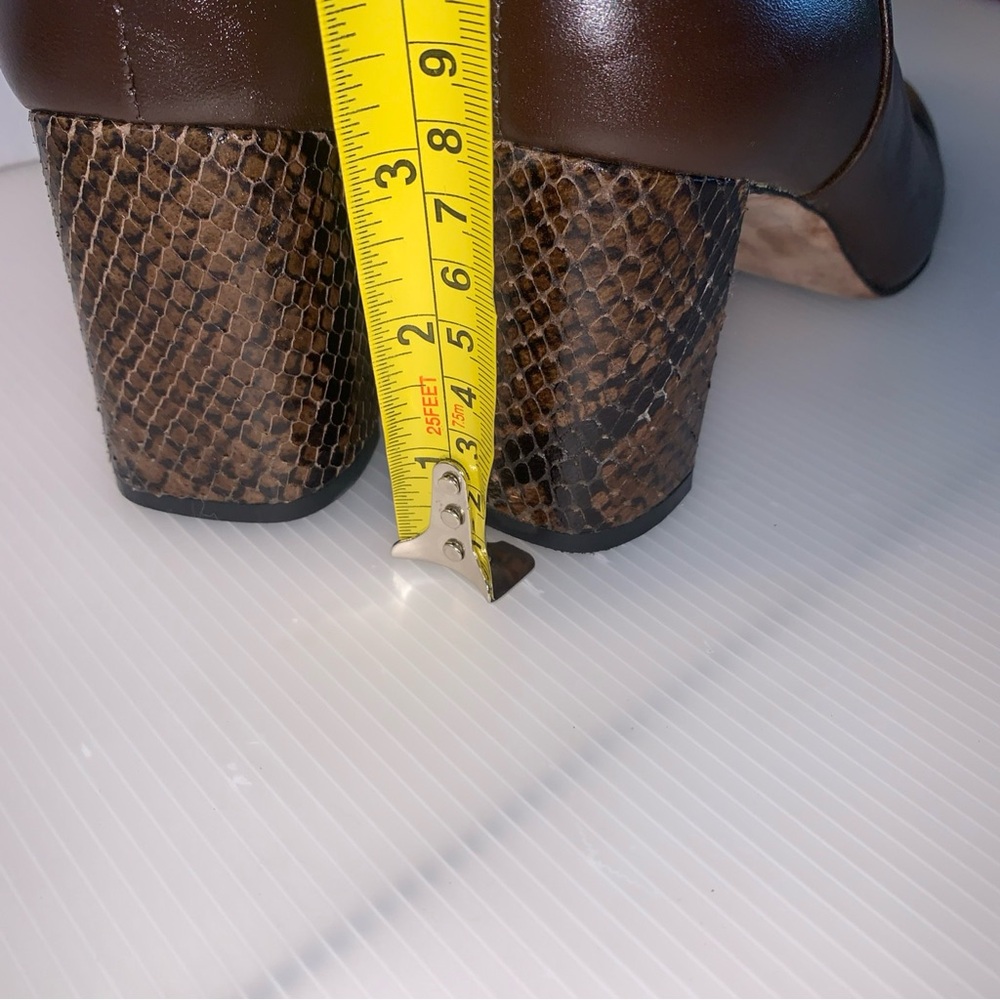 Aeyde Brown Leather Ankle Boots size:38 (7-7.5) 3” heel made in Italy - Picture 7 of 15